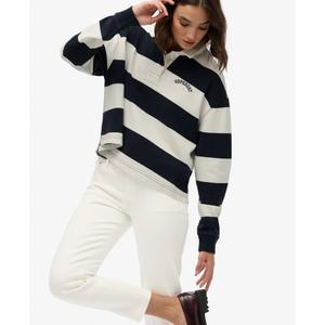 Polo de rayas de manga larga para mujer Superdry Athletic Essentials image-3