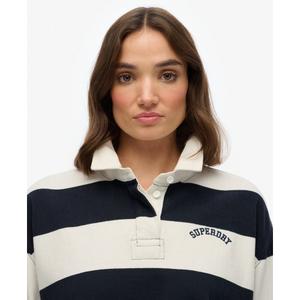 Polo de rayas de manga larga para mujer Superdry Athletic Essentials image-5