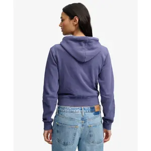 Women's short hooded zip sweatshirt Superdry Essential image-2