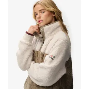 Super blød teddy fleece til kvinder Superdry Mash Up image-1