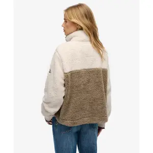 Super blød teddy fleece til kvinder Superdry Mash Up image-3