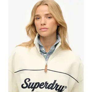 Felpa da donna con 1/4 di cerniera Superdry Country Club image-3