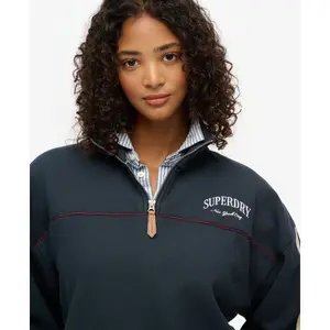 Pull à col tunisien femme Superdry Country Club Tape image-4