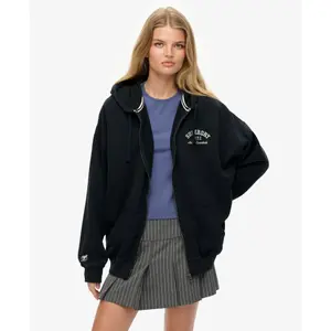 Women's oversized hooded zip sweatshirt Superdry Athletic Essentials image-2