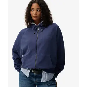 Women's zip-up hooded sweatshirt with tie-dye logo Superdry Essential image-1