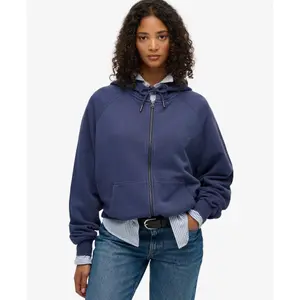 Women's zip-up hooded sweatshirt with tie-dye logo Superdry Essential image-2