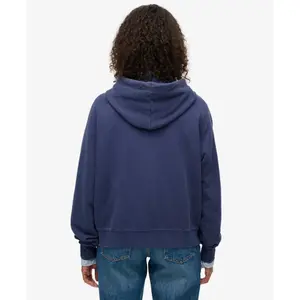 Women's zip-up hooded sweatshirt with tie-dye logo Superdry Essential image-4