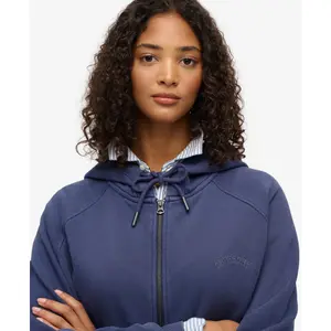 Women's zip-up hooded sweatshirt with tie-dye logo Superdry Essential image-5