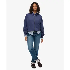 Women's zip-up hooded sweatshirt with tie-dye logo Superdry Essential image-3