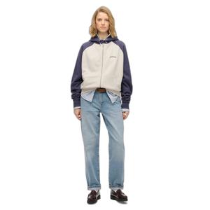 Sudadera con capucha, cremallera, logo y mangas raglán para mujer Superdry Essential image-1