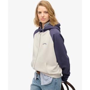 Sudadera con capucha, cremallera, logo y mangas raglán para mujer Superdry Essential image-2