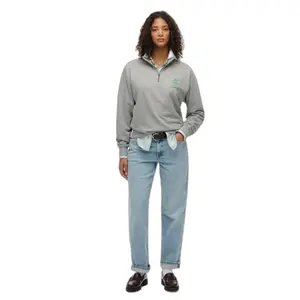 Sweatshirt woman Superdry Country Club Crest Henley image-1