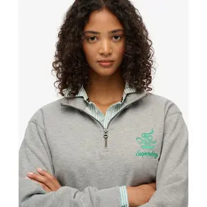 Sweatshirt woman Superdry Country Club Crest Henley image-3