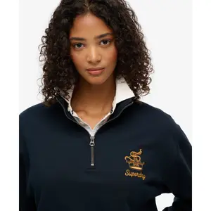 Sweatshirt 1/2 zip woman Superdry Country Club Crest image-4