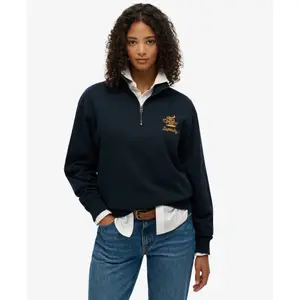 Sweatshirt 1/2 zip woman Superdry Country Club Crest image-2