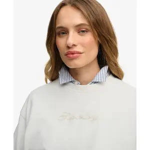 Sweatshirt woman Superdry Script Brand Loose image-5