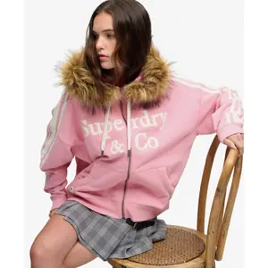 Women's zip-up hoodie Superdry Vintage Fur image-1