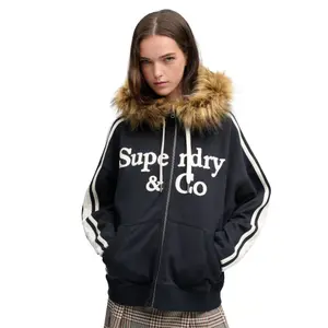 Women's zip-up hoodie Superdry Vintage Fur image-0