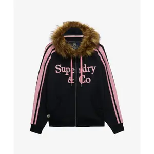 Women's zip-up hoodie Superdry Vintage Fur image-6
