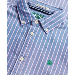 Dames blouse met lange mouwen en knoopkraag Superdry Oxford image-1
