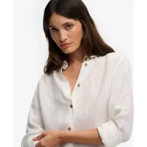 Camicia slim in lino donna Superdry Premium image-3