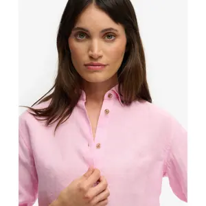 Camicia slim in lino donna Superdry Premium image-3