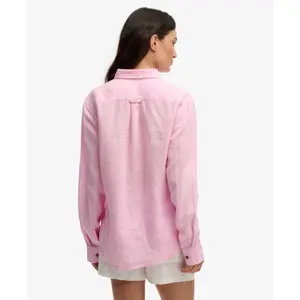 Camicia slim in lino donna Superdry Premium image-4