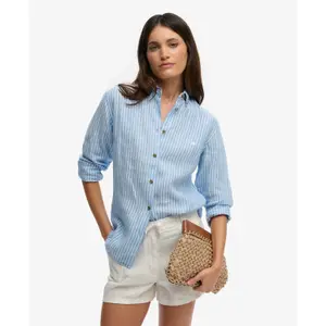 Camicia slim in lino donna Superdry Premium image-2