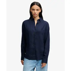 Women's long sleeve linen shirt Superdry Premium image-1