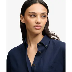 Women's long sleeve linen shirt Superdry Premium image-4
