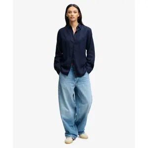 Women's long sleeve linen shirt Superdry Premium image-6
