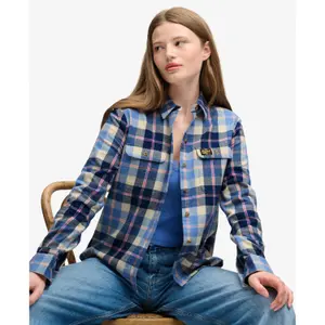 Women's Long Sleeve Checked Flannel Shirt Superdry image-1