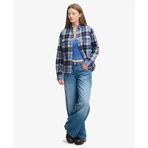 Women's Long Sleeve Checked Flannel Shirt Superdry image-2