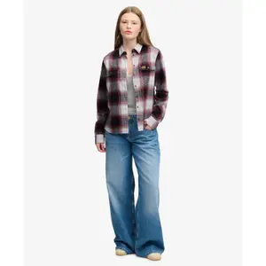 Women's Long Sleeve Checked Flannel Shirt Superdry image-2