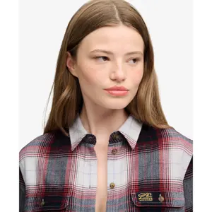 Women's Long Sleeve Checked Flannel Shirt Superdry image-3