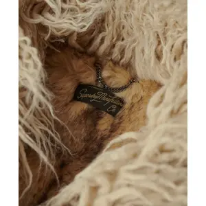 Long Afghan Coat with Faux Fur Lining for Women Superdry image-6