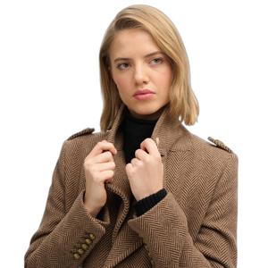 Women's buttoned wool blend coat Superdry image-1