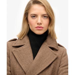 Women's buttoned wool blend coat Superdry image-4