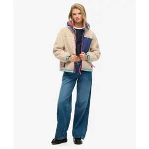 Damski polar sherpa z kapturem Superdry Vintage image-1