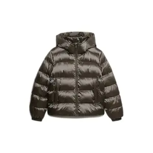 Shiny hooded puffer jacket for women Superdry image-0