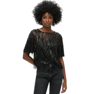 Transparent T-shirt with sequins for women Superdry image-2