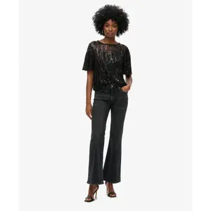 Transparent T-shirt with sequins for women Superdry image-1