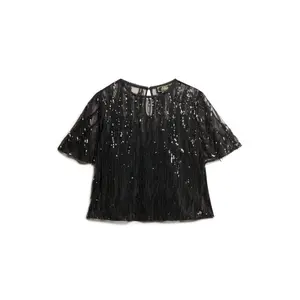 Transparent T-shirt with sequins for women Superdry image-0