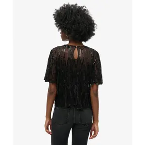 Transparent T-shirt with sequins for women Superdry image-3