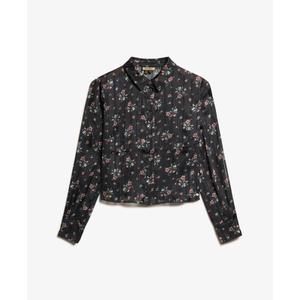 Ženská průhledná dlouhá košile s lesklým potiskem Superdry image-3