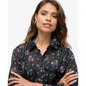 Ženská průhledná dlouhá košile s lesklým potiskem Superdry image-5