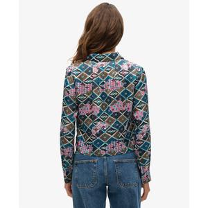 Ženská průhledná dlouhá košile s lesklým potiskem Superdry image-2