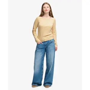 Women's Long Sleeve Bardot T-Shirt with Off-Shoulder Design Superdry image-1