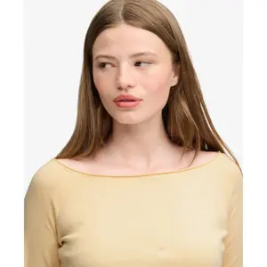 Women's Long Sleeve Bardot T-Shirt with Off-Shoulder Design Superdry image-2