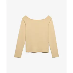 Women's Long Sleeve Bardot T-Shirt with Off-Shoulder Design Superdry image-6
